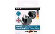 Adaptor de călătorie - Ansmann - UE-Marea Britanie cu împământare si protectie