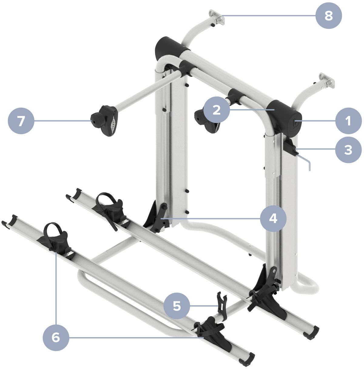 Br-Systems Bike-Lift Suport spate scurt pentru biciclete, 2 biciclete/e-biciclete_3